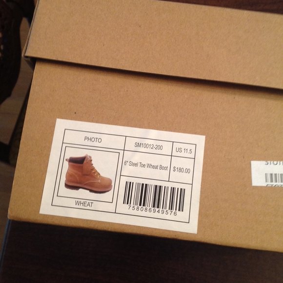 Smith\'s Men\'s Water Resistance Tan Suede Steel Toe Lace-up Boots - 11.5M - NIB